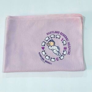 Vtg Babyland General Hospital Cabbage Patch Kids CPK Pink Baby Flannel Blanket